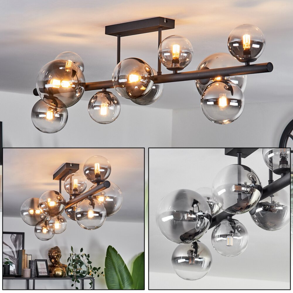 Chehalis Lampa Sufitowa - Szkło 10 cm, 12 cm, 15 cm Przezroczysty, Przydymiony, 10-punktowe main product photo