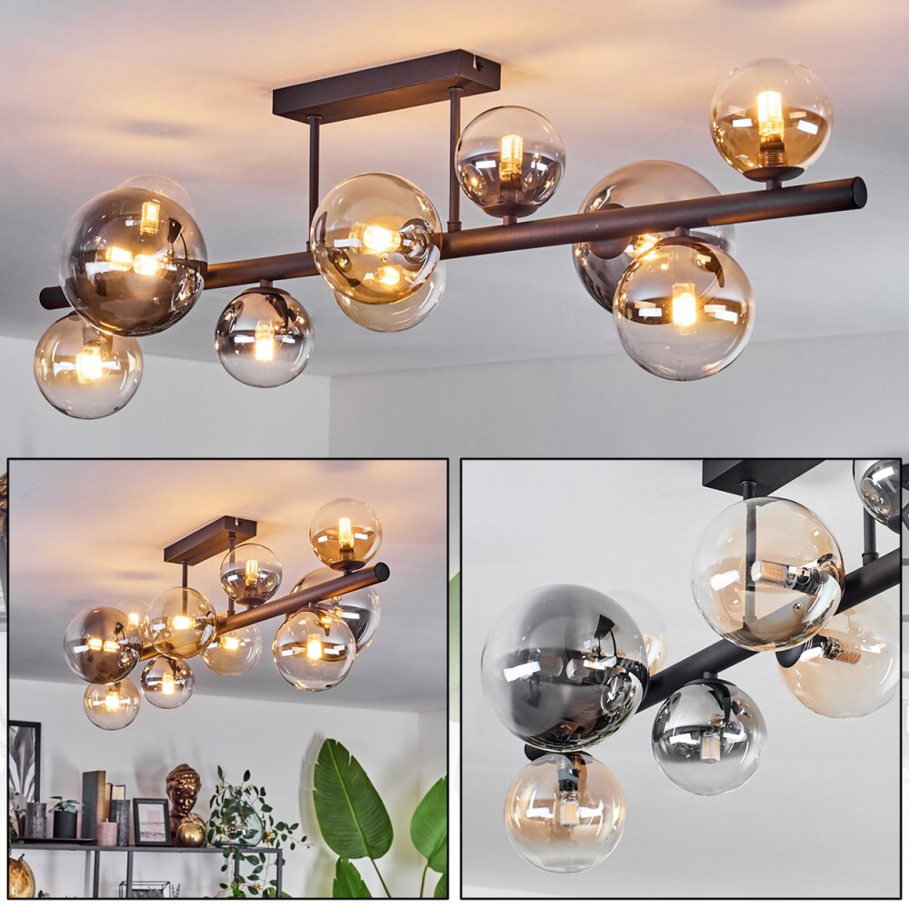 Chehalis Lampa Sufitowa - Szkło 10 cm, 12 cm, 15 cm W kolorze bursztynu, Przezroczysty, Przydymiony, 10-punktowe main product photo