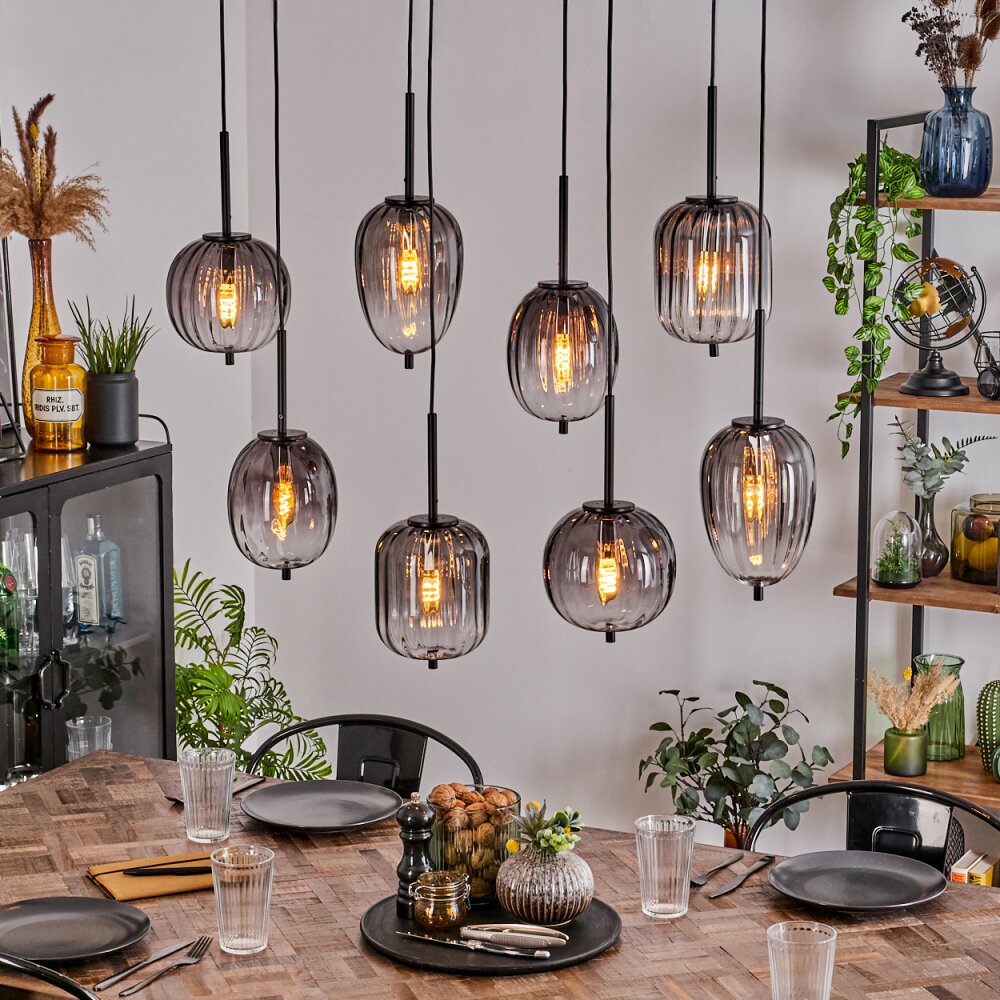 Skiatook Lampa Wisząca Czarny, 8-punktowe main product photo