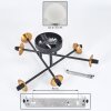 Chehalis Lampa Sufitowa - Szkło 10 cm Złoty, Czarny, 6-punktowe