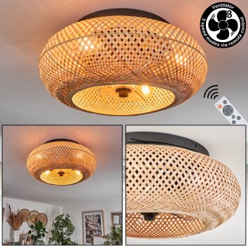 Bauro Lampa Sufitowa 50 cm Czarny, 4-punktowe, Zdalne sterowanie