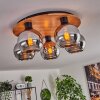 Koyoto Lampa Sufitowa - Szkło 15 cm kolory naturalne, czarny, 5-punktowe