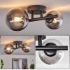 Chehalis Lampa Sufitowa - Szkło 10 cm, 12 cm czarny, 2-punktowe