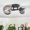 Chehalis Lampa Sufitowa - Szkło 10 cm, 12 cm czarny, 2-punktowe