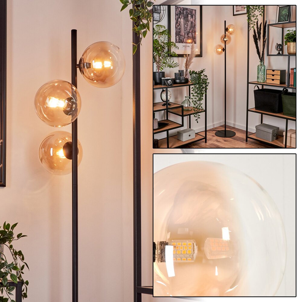 Remaisnil Lampa Stojąca - Szkło 15 cm W kolorze bursztynu, Przezroczysty, 3-punktowe main product photo
