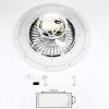 Terradura wentylator sufitowy LED Chrom, Biały, 1-punktowy, Zdalne sterowanie