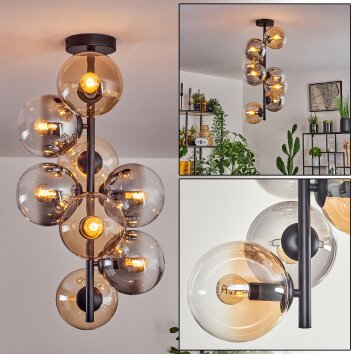 Gastor Lampa Sufitowa - Szkło 15 cm W kolorze bursztynu, Przezroczysty, Przydymiony, 8-punktowe Gastor Lampa Sufitowa - Szkło 15 cm W kolorze bursztynu, Przezroczysty, Przydymiony, 8-punktowe