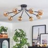 Chehalis Lampa Sufitowa - Szkło 10 cm Złoty, Czarny, 8-punktowe