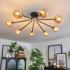 Chehalis Lampa Sufitowa - Szkło 10 cm Złoty, Czarny, 8-punktowe