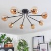 Chehalis Lampa Sufitowa - Szkło 10 cm Złoty, Czarny, 8-punktowe