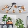 Chehalis Lampa Sufitowa - Szkło 10 cm Złoty, Czarny, 8-punktowe