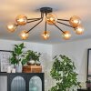 Chehalis Lampa Sufitowa - Szkło 10 cm Złoty, Czarny, 8-punktowe