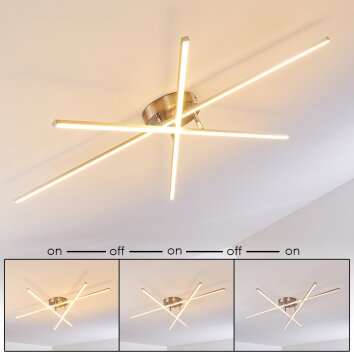 Tornio Lampa Sufitowa LED Nikiel matowy, 3-punktowe