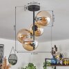 Gastor Lampa Sufitowa - Szkło 15 cm W kolorze bursztynu, 4-punktowe