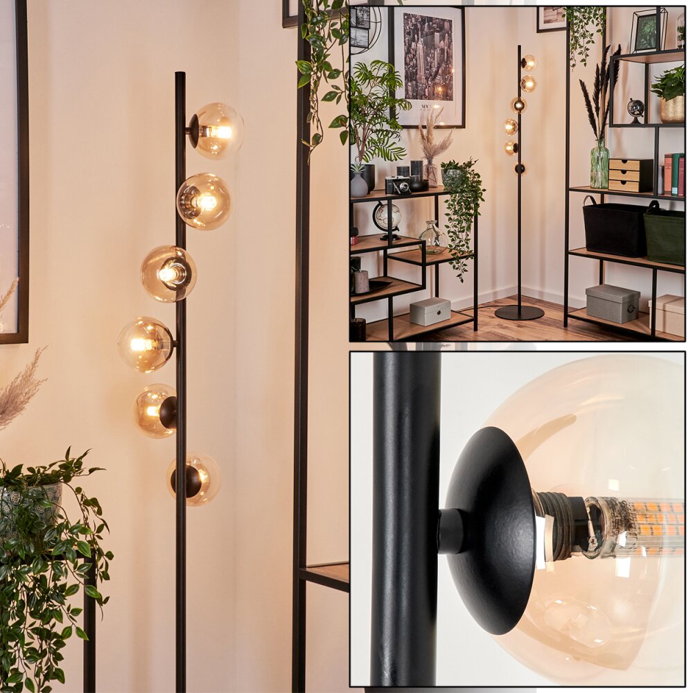Remaisnil Lampa Stojąca - Szkło 10 cm W kolorze bursztynu, Przezroczysty, 6-punktowe main product photo