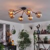 Gastor Lampa Sufitowa - Szkło 15 cm W kolorze bursztynu, 6-punktowe