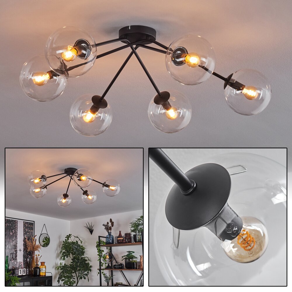 Gastor Lampa Sufitowa - Szkło 15 cm Przezroczysty, 6-punktowe main product photo