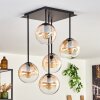 Gastor Lampa Sufitowa - Szkło 15 cm W kolorze bursztynu, Przezroczysty, 5-punktowe
