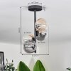 Chehalis Lampa Sufitowa - Szkło 12 cm bursztynowy, przezroczysty, przydymiony, 4-punktowe