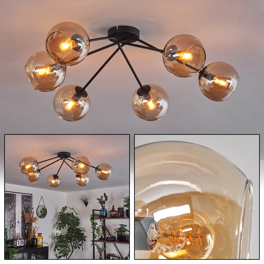 Koyoto Lampa Sufitowa - Szkło 15 cm W kolorze bursztynu, 6-punktowe main product photo