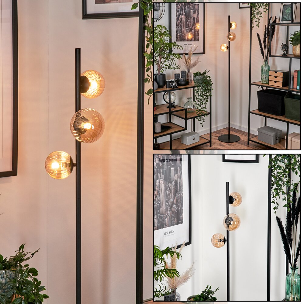 Remaisnil Lampa Stojąca - Szkło 10 cm, 12 cm W kolorze bursztynu, 3-punktowe main product photo