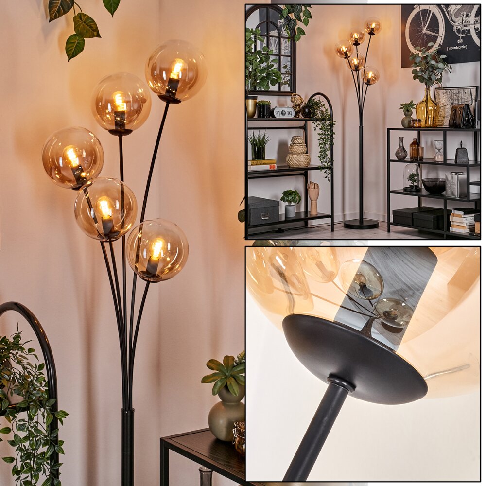 Gastor Lampa Stojąca - Szkło 15 cm W kolorze bursztynu, Przezroczysty, 5-punktowe main product photo