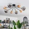 Chehalis Lampa Sufitowa - Szkło 12 cm, 15 cm złoty, czarny, 8-punktowe