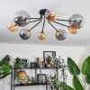 Chehalis Lampa Sufitowa - Szkło 12 cm, 15 cm złoty, czarny, 8-punktowe