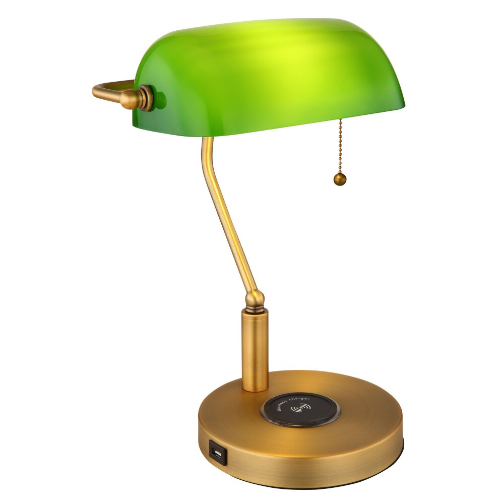 Globo ANTIQUE Lampa bankierska Stary mosiądz, 1-punktowy main product photo