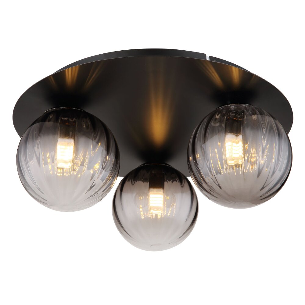 Globo DALLERTA Lampa Sufitowa Czarny, 3-punktowe main product photo