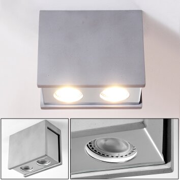 Braslo Lampa Sufitowa chrom, szary, 2-punktowe