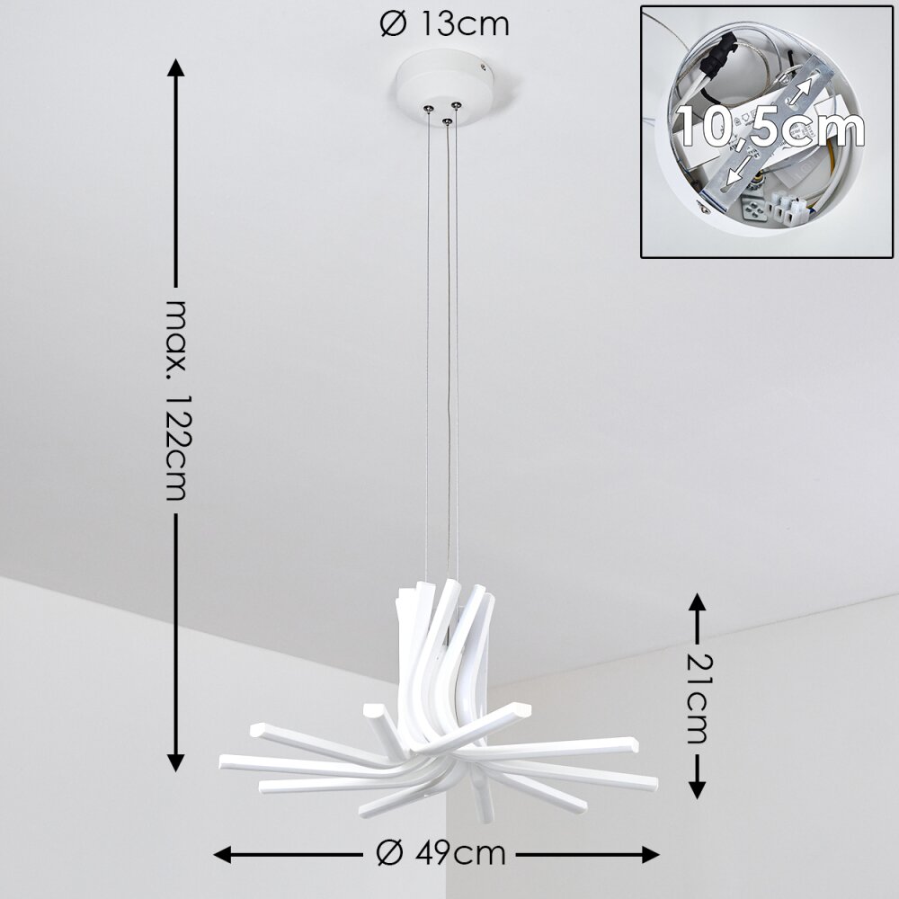 Bangor Lampa Wisząca LED Biały, 1-punktowy main product photo