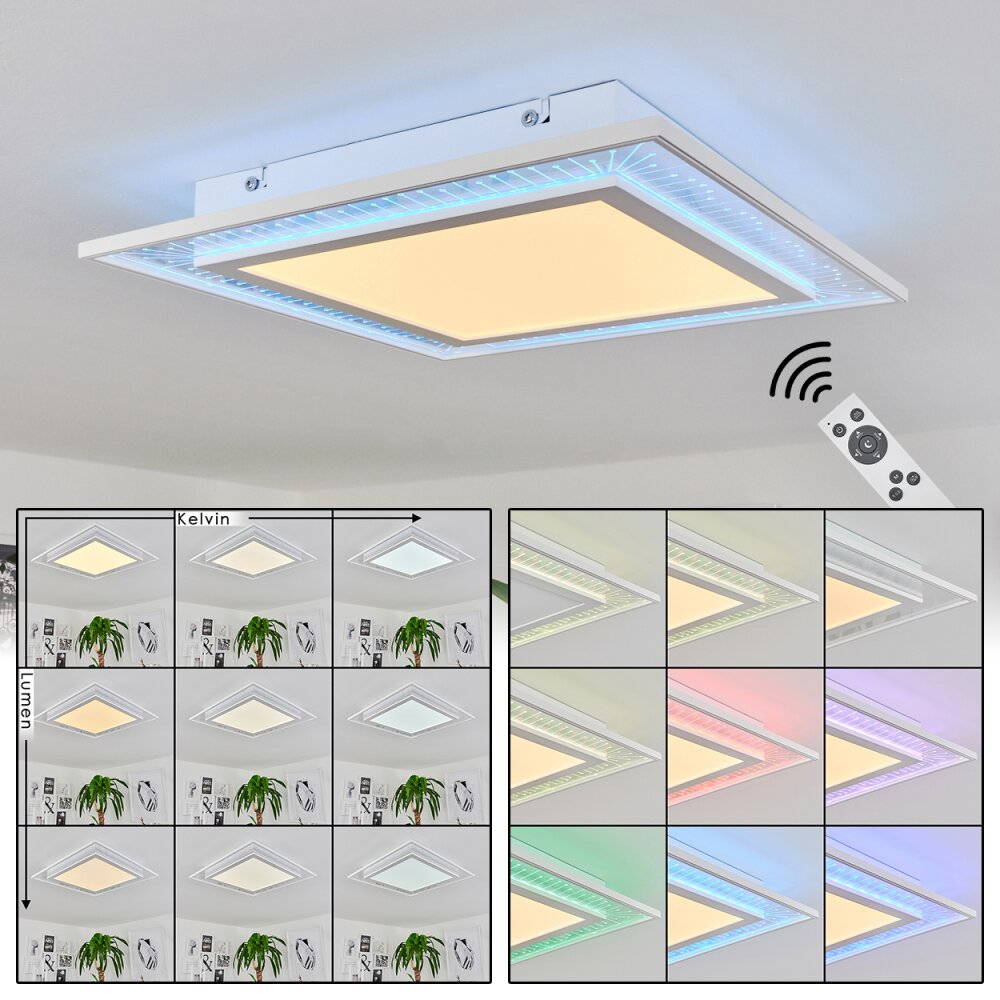 Haumonia Lampa Sufitowa LED Biały, 2-punktowe, Zdalne sterowanie, Zmieniacz kolorów main product photo