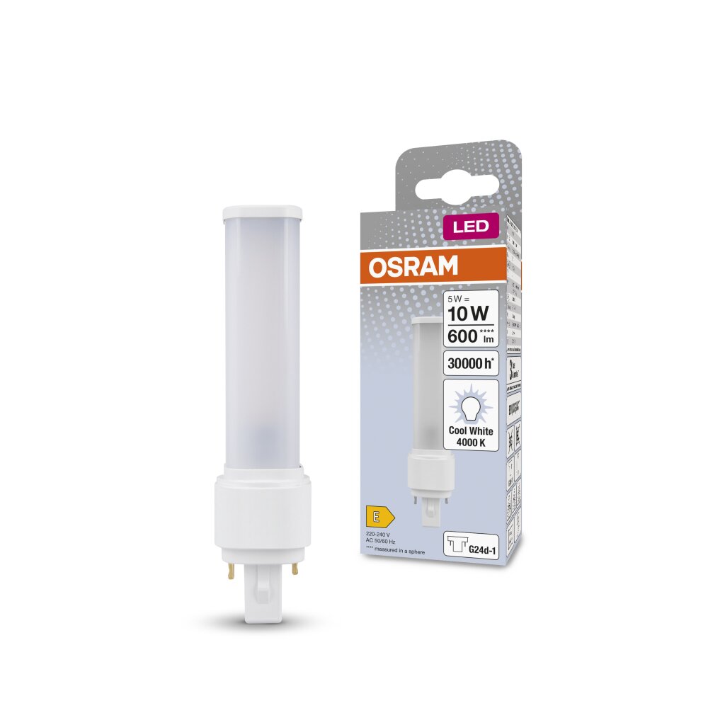 OSRAM DULUX G24d-1 5 W 4000 Kelvin 600 Lumen main product photo