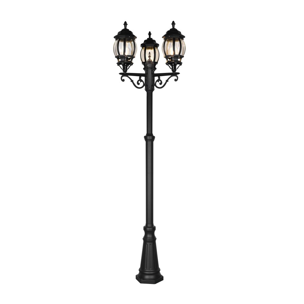 Trio Elvo Zewnętrzna Lampa Stojąca Czarny, 3-punktowe main product photo