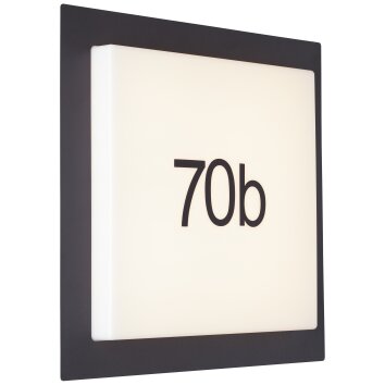 Brilliant Sten Oświetlenie numeru domu LED Czarny, 1-punktowy