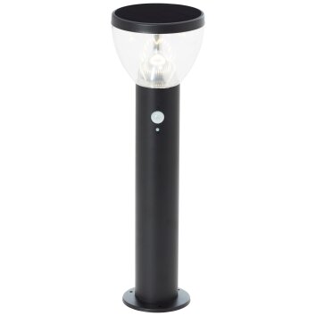 Brilliant Tulip Zewnętrzna Lampa Stojąca LED Czarny, 1-punktowy, Czujnik ruchu