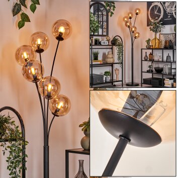Gastor Lampa Stojąca - Szkło 15 cm W kolorze bursztynu, 6-punktowe Gastor Lampa Stojąca - Szkło 15 cm W kolorze bursztynu, 6-punktowe