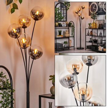 Gastor Lampa Stojąca - Szkło 15 cm W kolorze bursztynu, Przezroczysty, Przydymiony, 5-punktowe