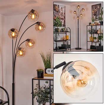 Gastor Lampa Stojąca - Szkło 15 cm W kolorze bursztynu, Przezroczysty, 5-punktowe