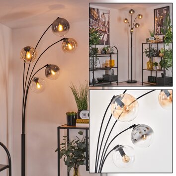 Koyoto Lampa Stojąca - Szkło 15 cm W kolorze bursztynu, Przezroczysty, Przydymiony, 5-punktowe