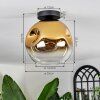 Ripoll Lampa Sufitowa - Szkło 25 cm Złoty, Przezroczysty, 1-punktowy