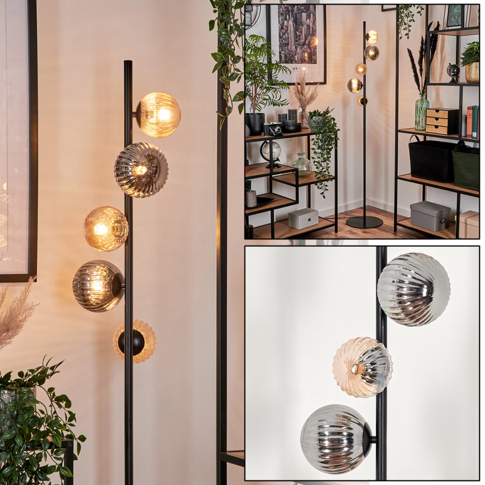 Remaisnil Lampa Stojąca - Szkło 10 cm, 12 cm Czarny, 5-punktowe main product photo