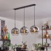 Ripoll Lampa Wisząca - Szkło 30 cm Chrom, Przezroczysty, 3-punktowe