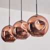Ripoll Lampa Wisząca - Szkło 30 cm W kolorze miedzi, 3-punktowe