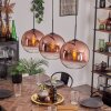 Koyotot Lampa Wisząca - Szkło 30 cm Przezroczysty, W kolorze miedzi, 3-punktowe
