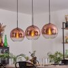 Koyotot Lampa Wisząca - Szkło 30 cm Przezroczysty, W kolorze miedzi, 3-punktowe