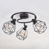 Yaak Lampa Sufitowa Czarny, 3-punktowe