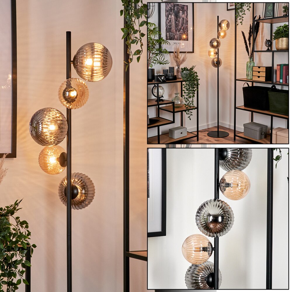 Remaisnil Lampa Stojąca - Szkło 12 cm, 15 cm Czarny, 5-punktowe main product photo