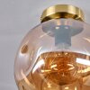 Ripoll Lampa Sufitowa - Szkło 25 cm Złoty, Czarny, 1-punktowy